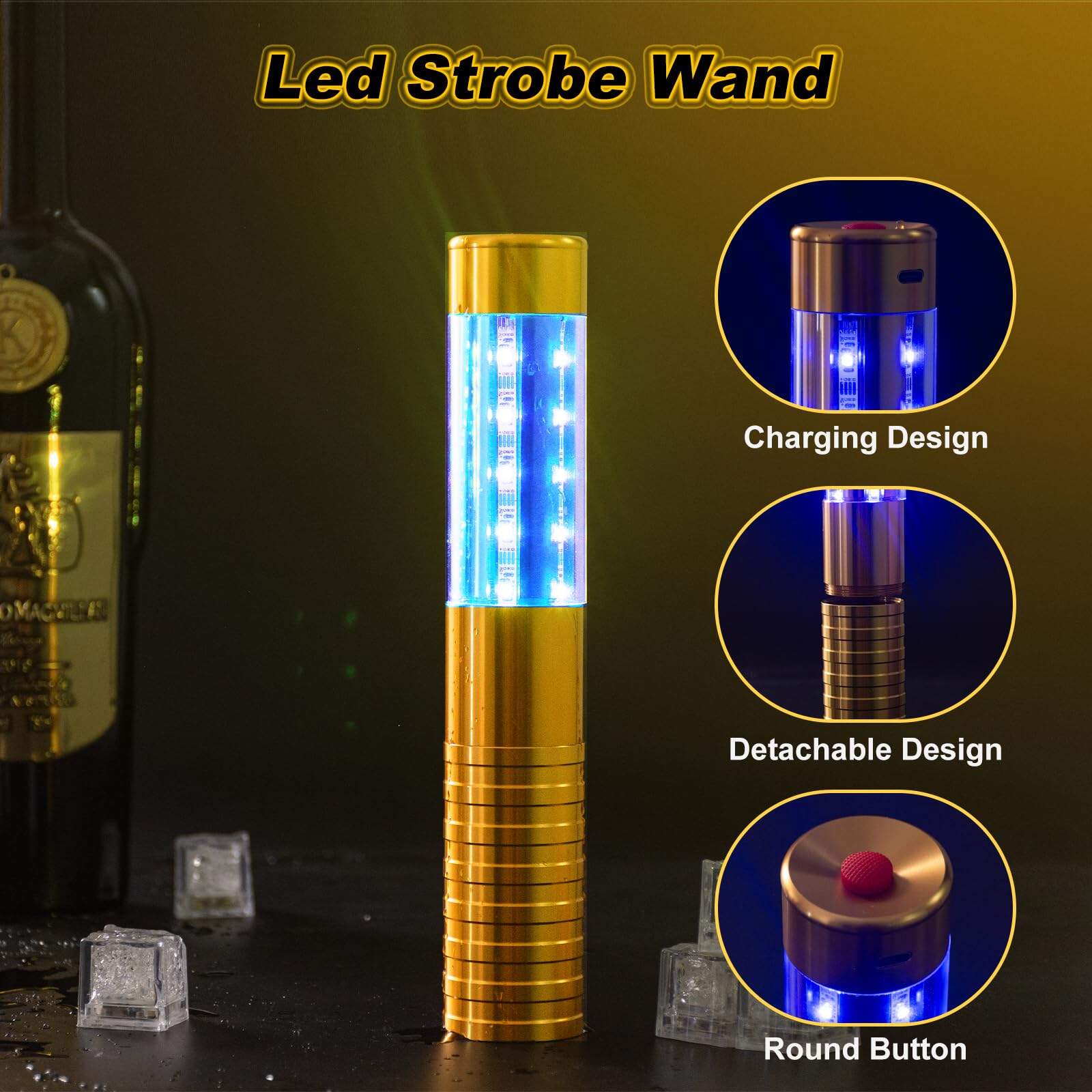 Luz de Botella de Champán LED Luz Estroboscópica Luz - Imagen 3