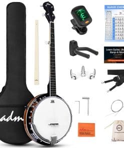 ADM Banjo 5 Strings Full Size Set Acústico Eléctrico Banjos