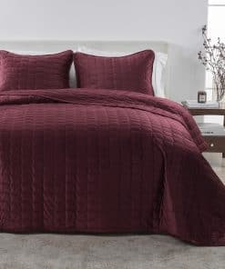 Set de Edredón y Fundas de Terciopelo Tamaño Completo de