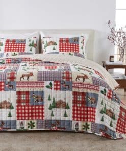 Juego de colcha de Navidad Great Bay Home Full/Queen Size