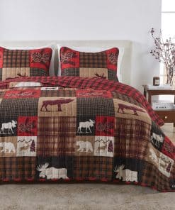 Juego de Edredón Tamaño Twin para Cabaña Rústica de Great