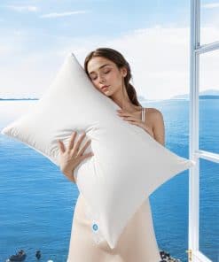 Almohada de plumas de ganso canadiense AiAngu King Size -