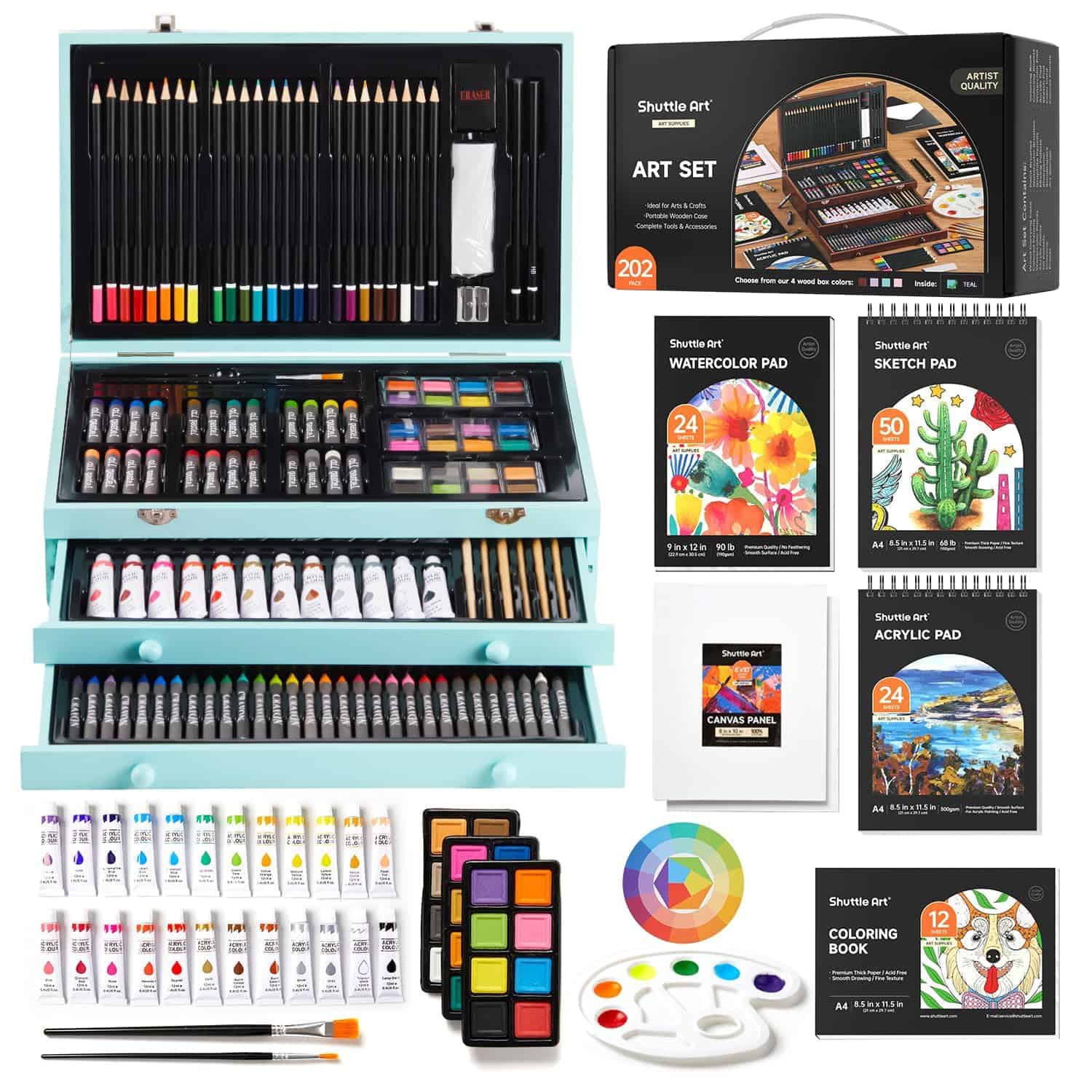 Set de Regalo de Arte Deluxe Shuttle Art, Set de 202 Piezas