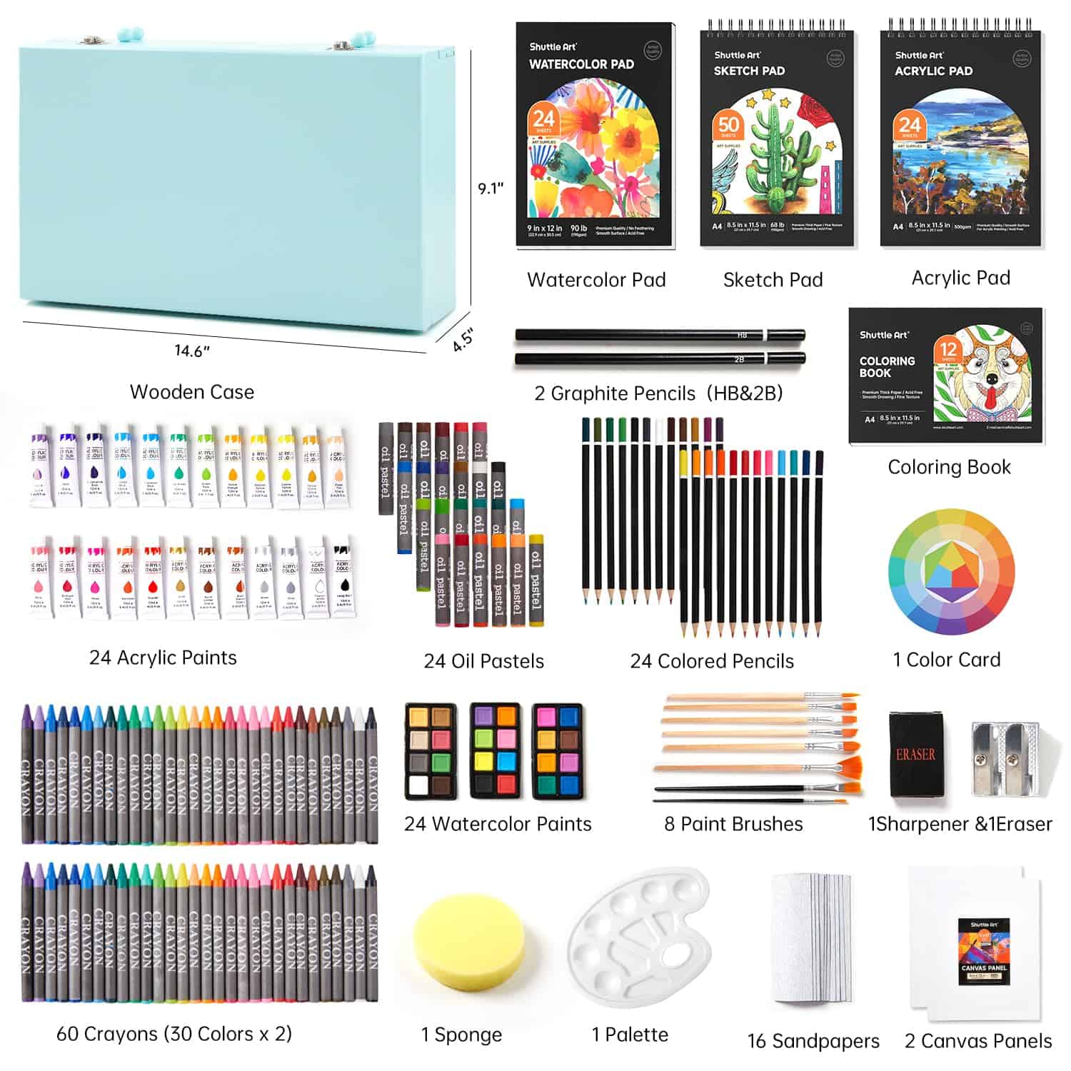 Set de Regalo de Arte Deluxe Shuttle Art, Set de 202 Piezas - Imagen 3