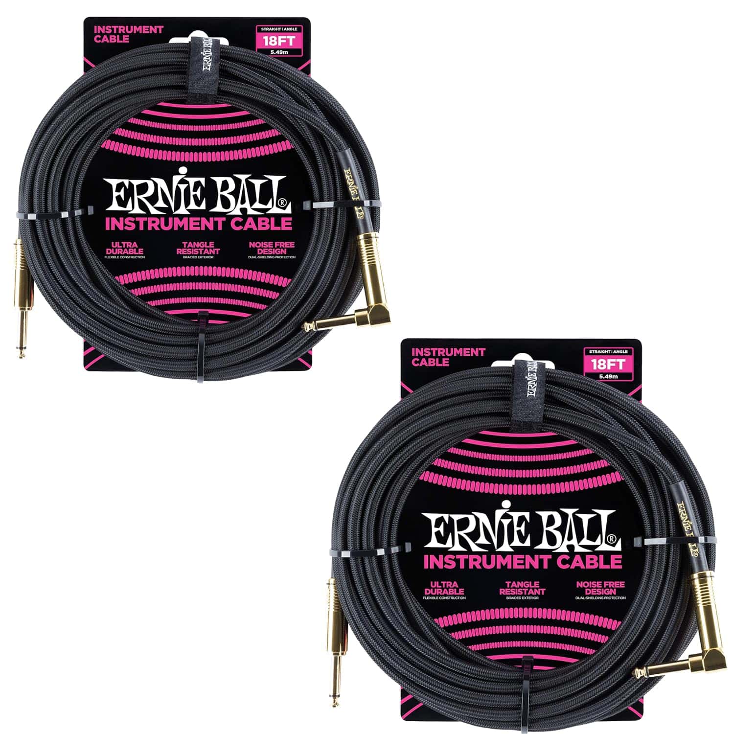 Set de Cables para Instrumentos Ernie Ball Trenzados