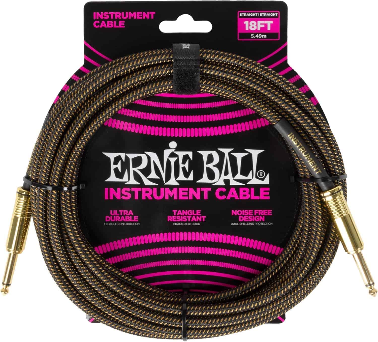 Set de cables de instrumento trenzados Ernie Ball -Pay Dirt - Imagen 3