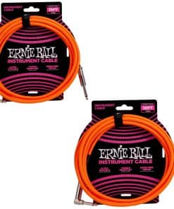 Set de Cables de Instrumento Trenzados Ernie Ball -Naranja N