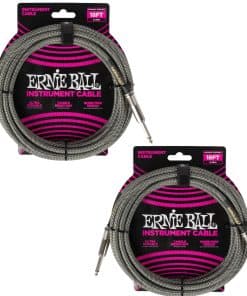 Set de Cables de Instrumento Trenzados Ernie Ball -Silver Fo