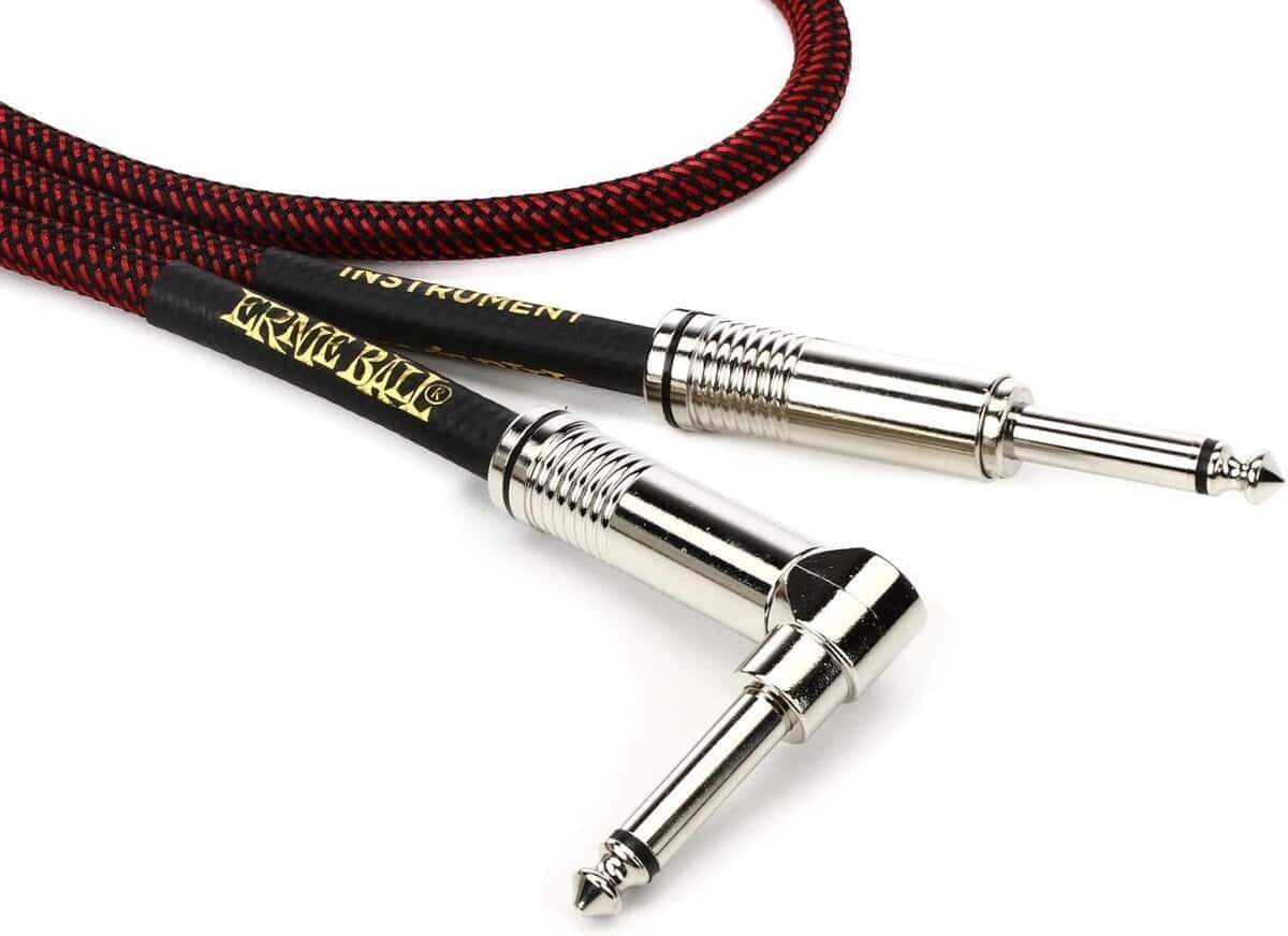 Set de cables de instrumento trenzado Ernie Ball -Rojo/Negro - Imagen 5