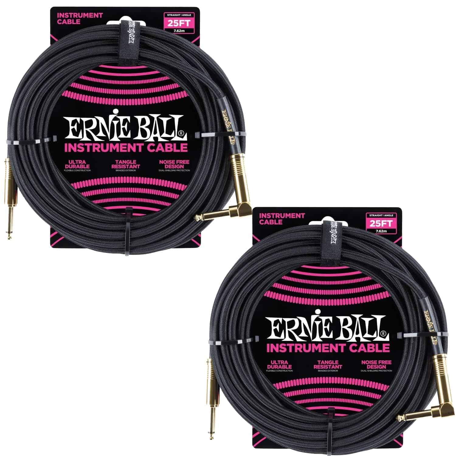 Set de Cable de Instrumento Trenzado Ernie Ball