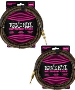 Set de Cables de Instrumento Trenzado Ernie Ball -Pay Dirt