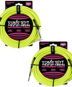 Set de Cables de Instrumento Trenzado Ernie Ball -Amarillo N