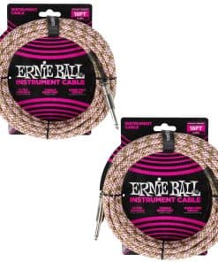 Set de Cables de Instrumento Trenzado Ernie Ball -Esmeralda