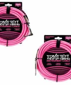 Set de Cables de Instrumento Trenzados Ernie Ball -Neon Pink