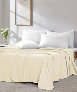 Juego de 2 Sábanas Lisas Solamente, Tamaño King, 112" x