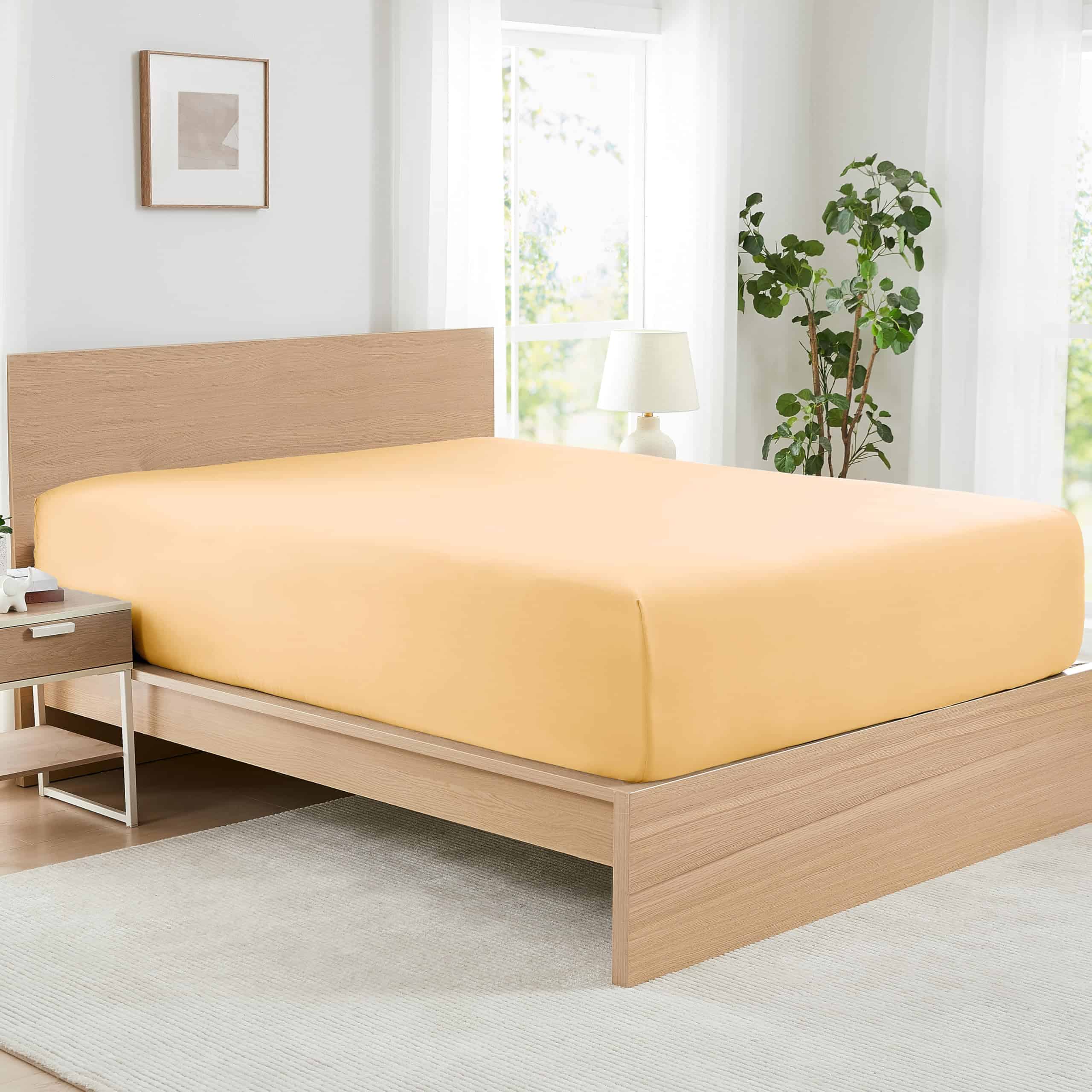 Juego de 2 Sábanas Ajustables con Bolsillo Profundo para