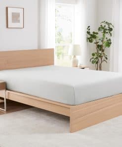 Juego de 2 sábanas ajustables de -Gris Claro