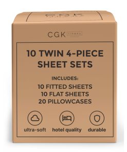 Paquete a granel de 10 Juegos de Sábanas - -Blanco