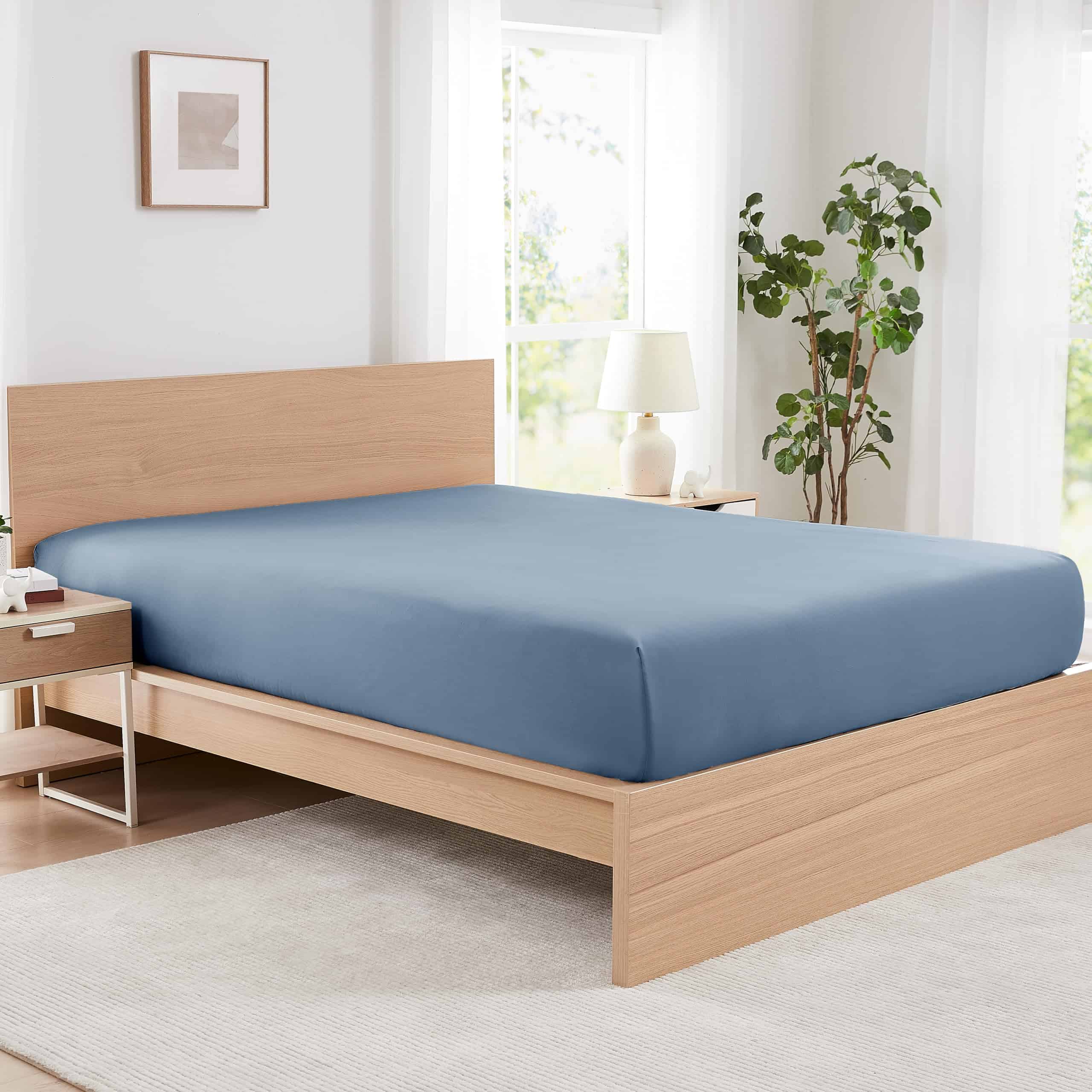 Juego de sábanas ajustables de bolsillo profundo para cama