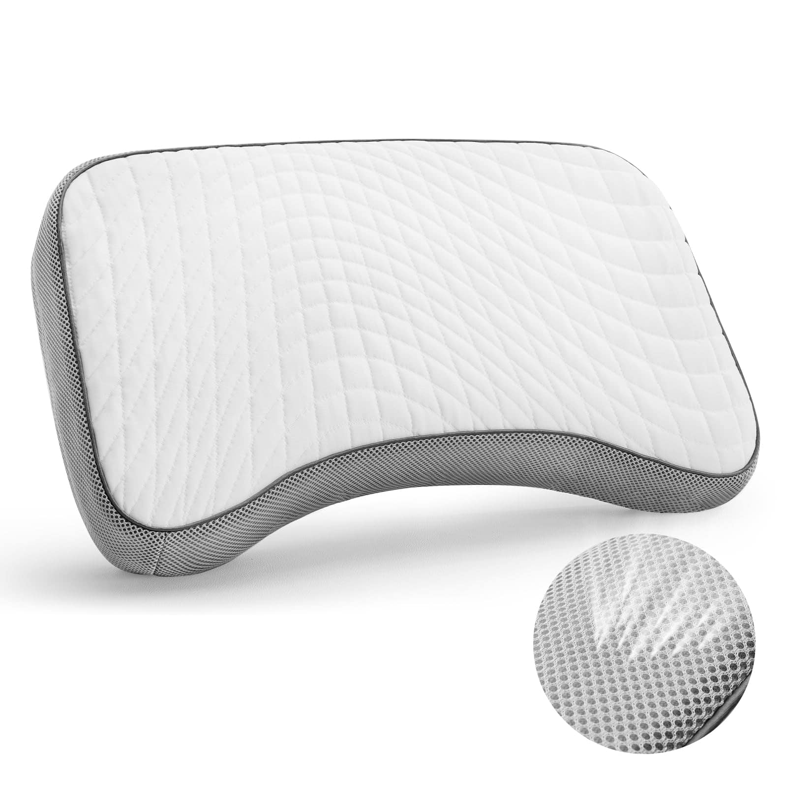 Almohada BROSBRSS para Dormir de Lado y -Gris