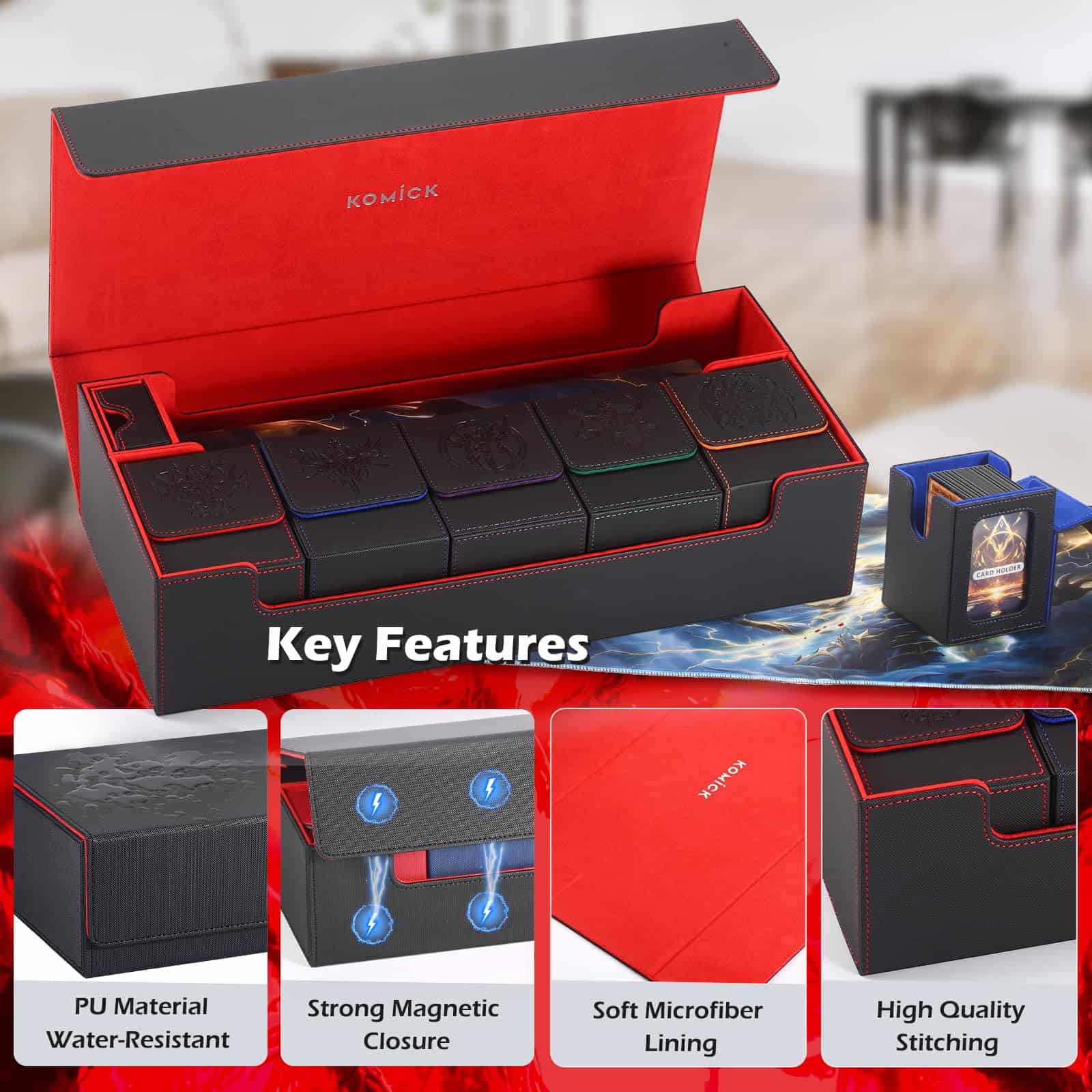 Caja Premium para Mazos de MTG con Tapete y Bandeja de - Imagen 5