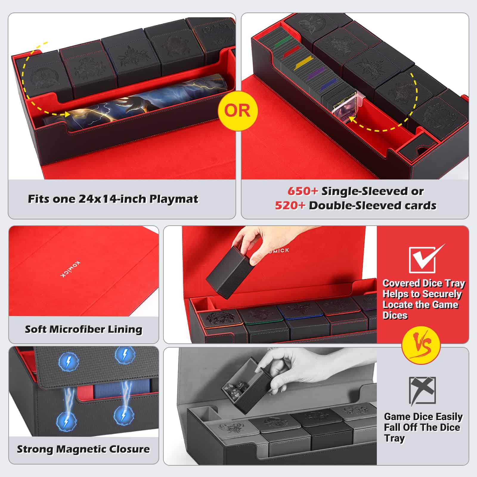 Caja Premium para Mazos de MTG con Tapete y Bandeja de - Imagen 6