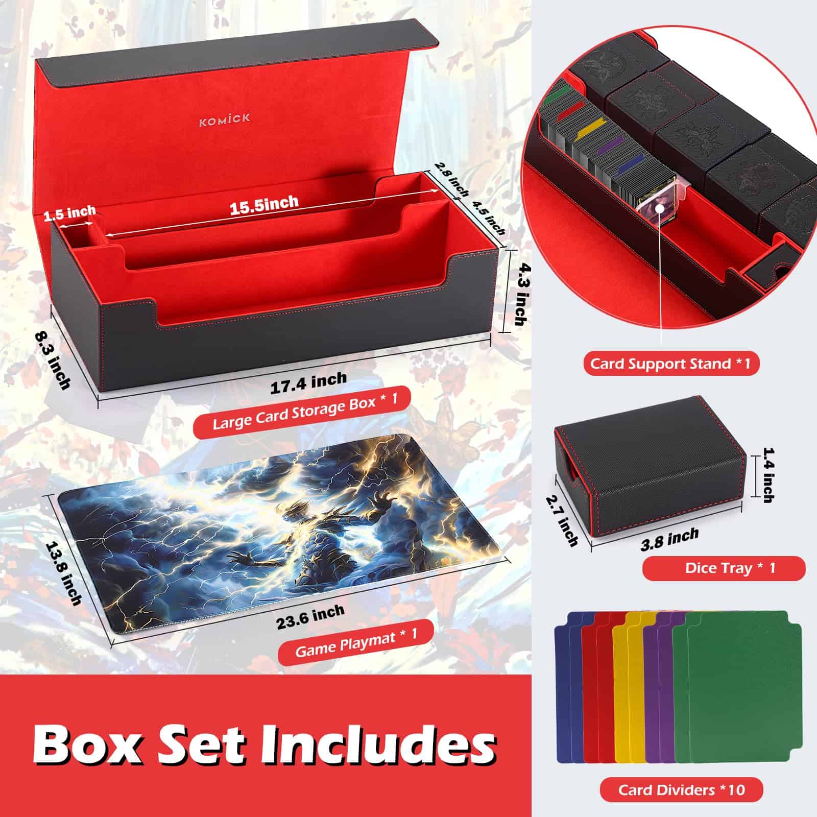 Caja Premium para Mazos de MTG con Tapete y Bandeja de - Imagen 3