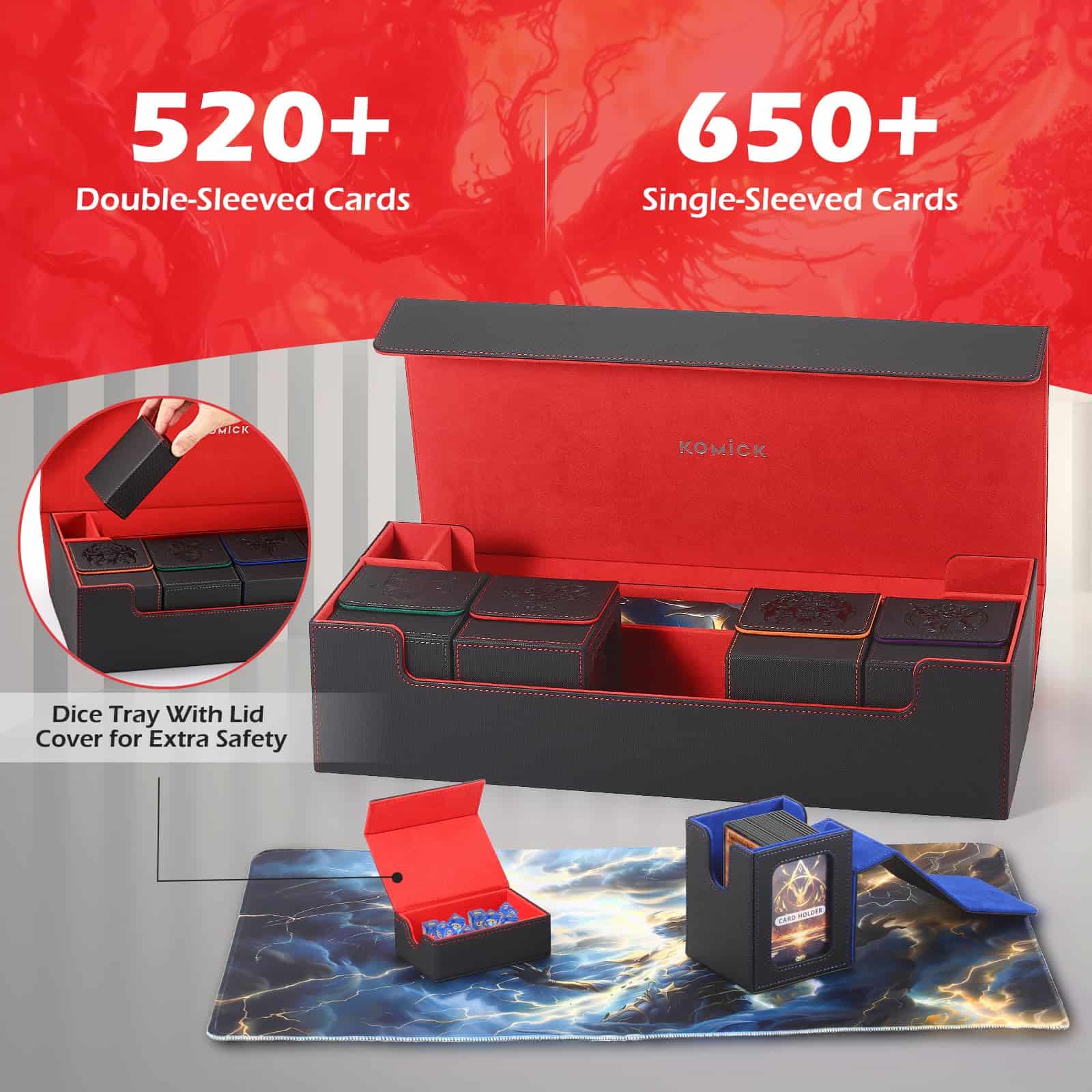 Caja Premium para Mazos de MTG con Tapete y Bandeja de - Imagen 4