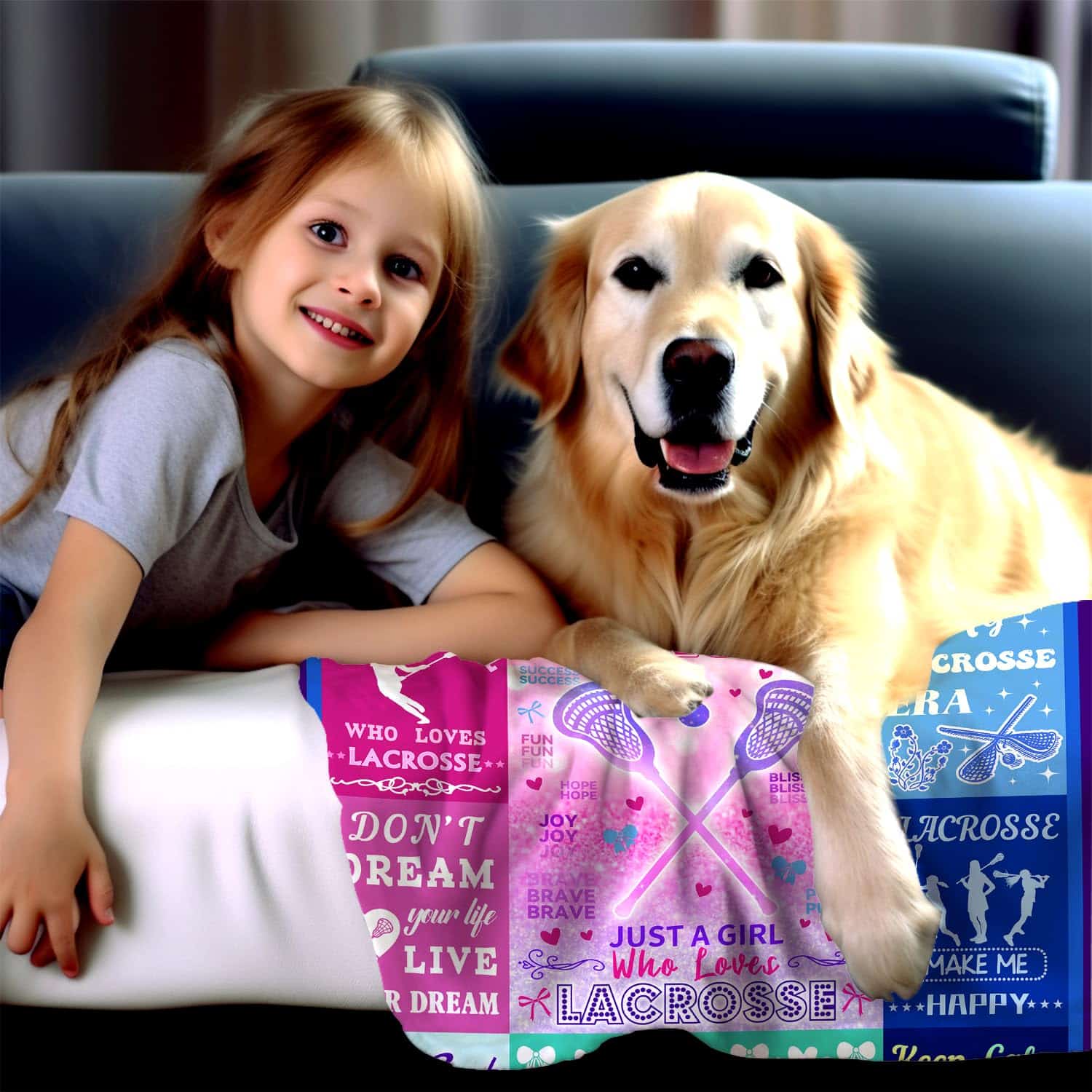 Manta de Lacrosse Regalos para Niños Niñas al Aire Libre - Imagen 5