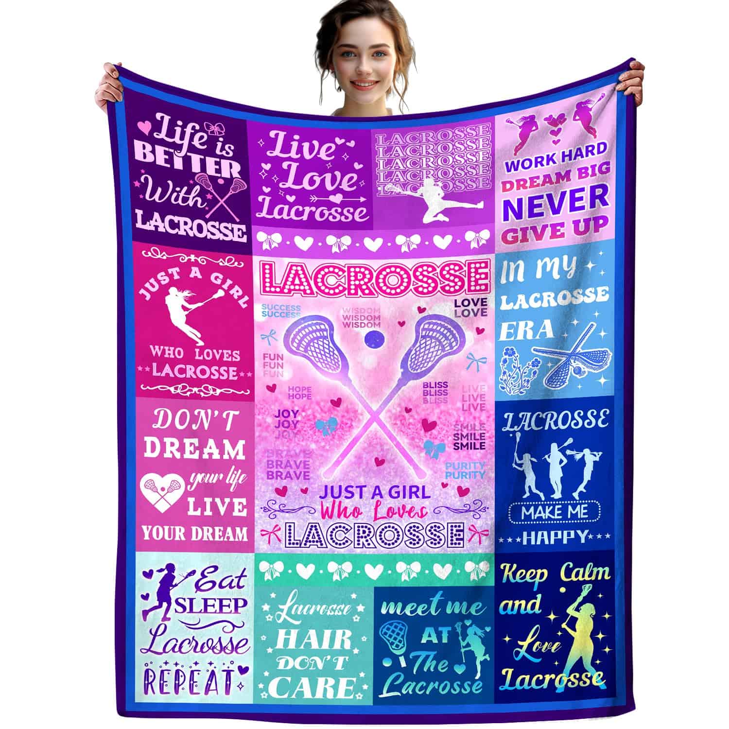 Manta de Lacrosse Regalos para Niños Niñas al Aire Libre