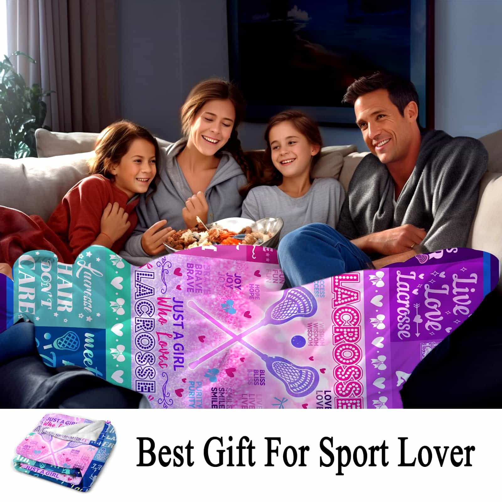 Manta de Lacrosse Regalos para Niños Niñas al Aire Libre - Imagen 6