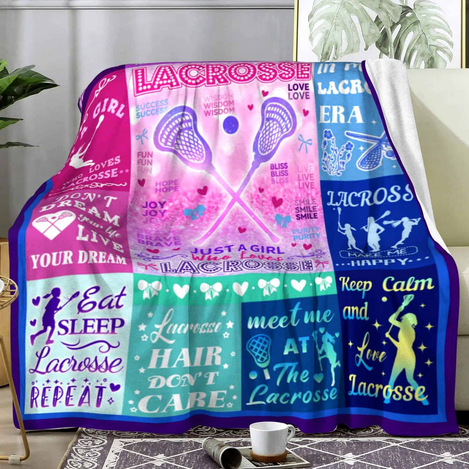 Manta de Lacrosse Regalos para Niños Niñas al Aire Libre - Imagen 3