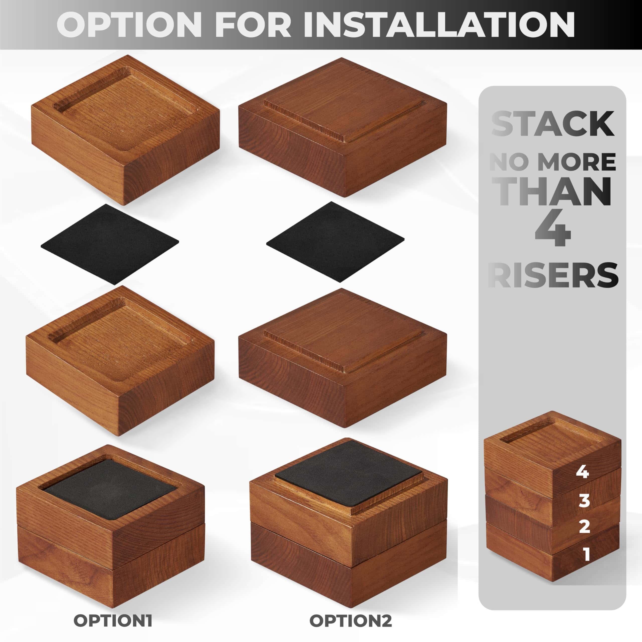 Elevadores de Cama y Muebles (Set de 8 - Altura 1") Se - Imagen 4