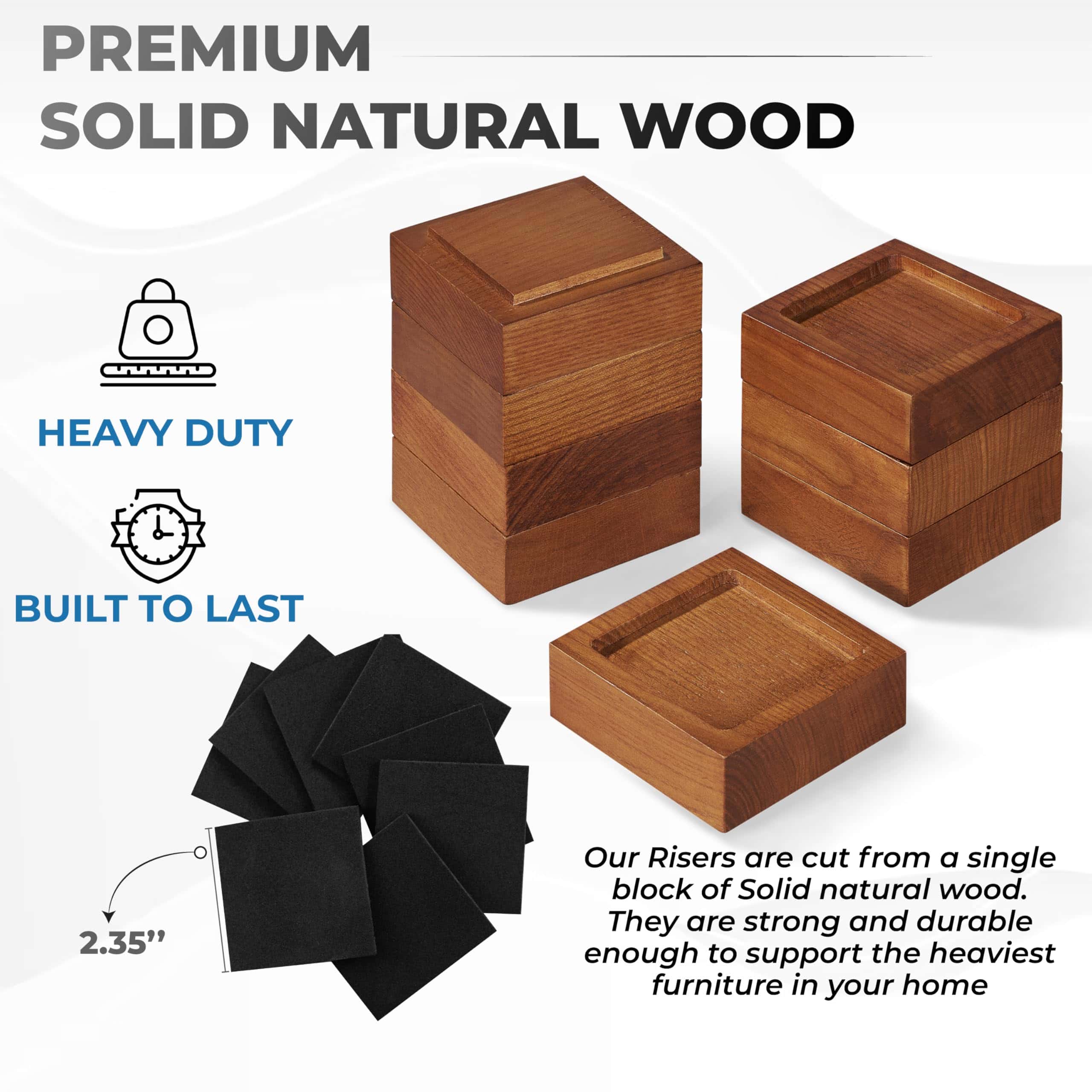 Elevadores de Cama y Muebles (Set de 8 - Altura 1") Se - Imagen 5