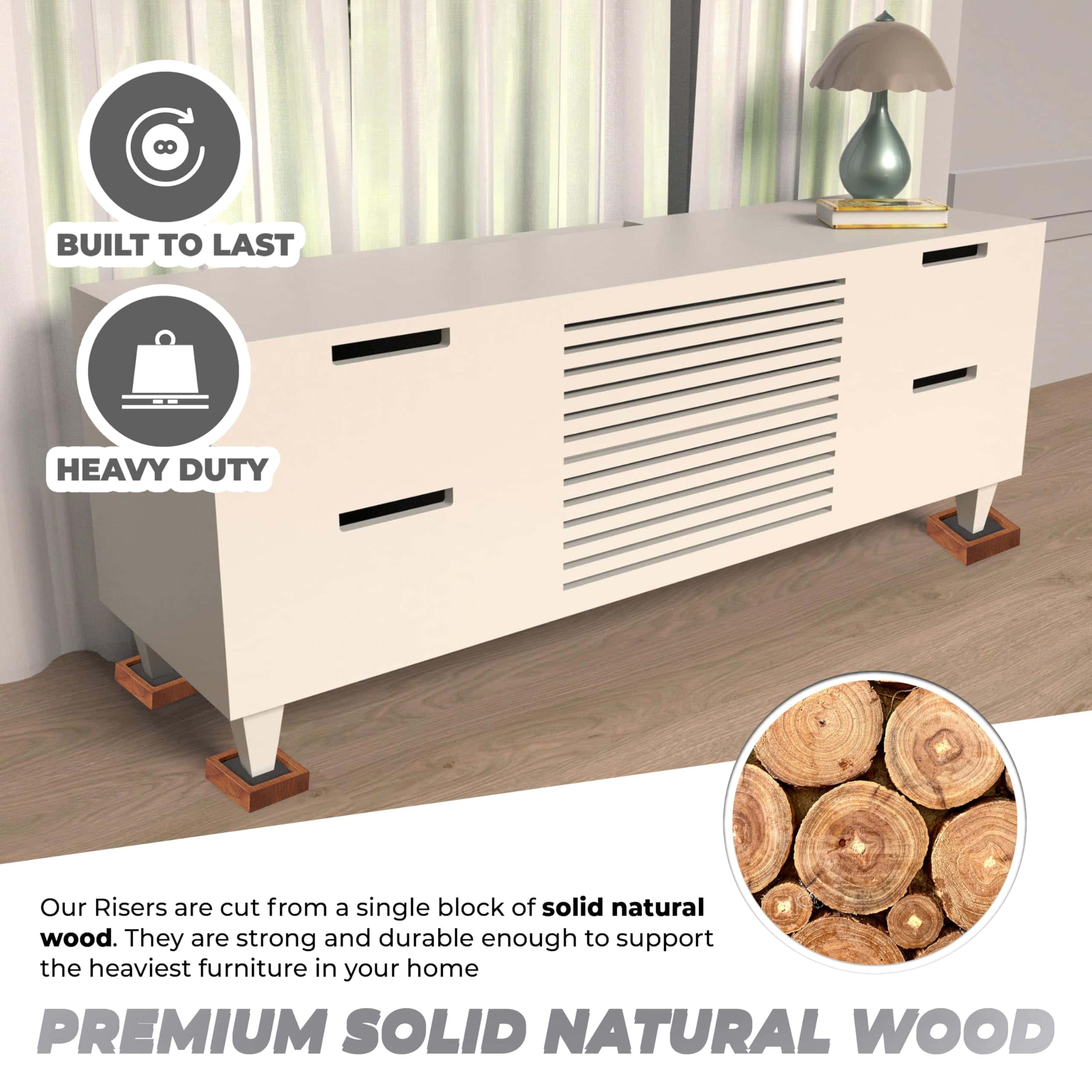 Elevadores de Cama y Muebles (Set de 8 - Altura 1") Se - Imagen 6