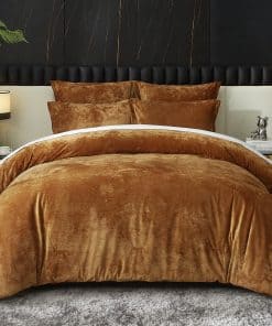 Juego de Edredón de Terciopelo Triturado Ivellow Queen