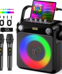 Máquina de Karaoke con 2 Micrófonos -Negro