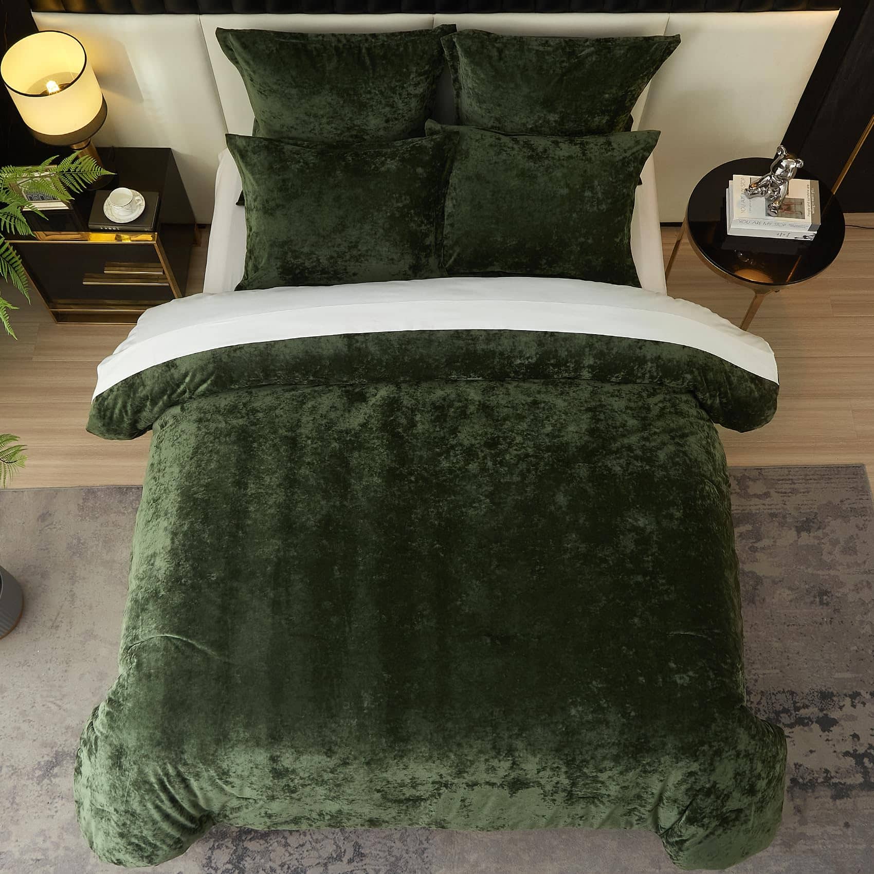 Juego de edredón de terciopelo aplastado Ivellow tamaño - Imagen 8