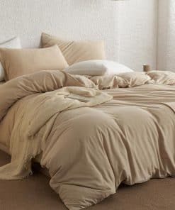 Funda de Edredón Individual de Muselina de Algodón 100%,