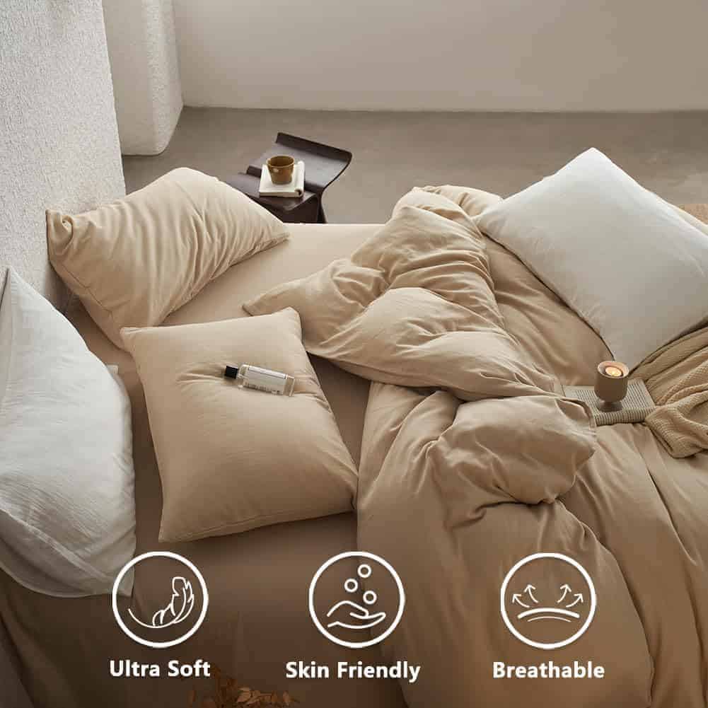 Funda de Edredón Individual de Muselina de Algodón 100%, - Imagen 3