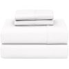 Juego de sábanas 100% algodón RUVANTI Twin -Blanco lechoso