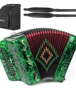Acordeón de Botones Diatónico Lotkey de -Verde