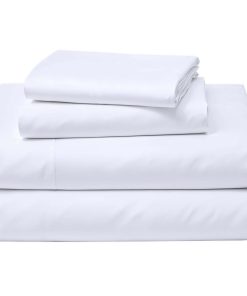 Juego de sábanas gemelas RUVANTI 100% -Blanco lechoso