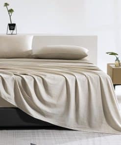 Sábana Plana TUMEI de Lino 1 Pieza - Ropa de Cama de Lino y