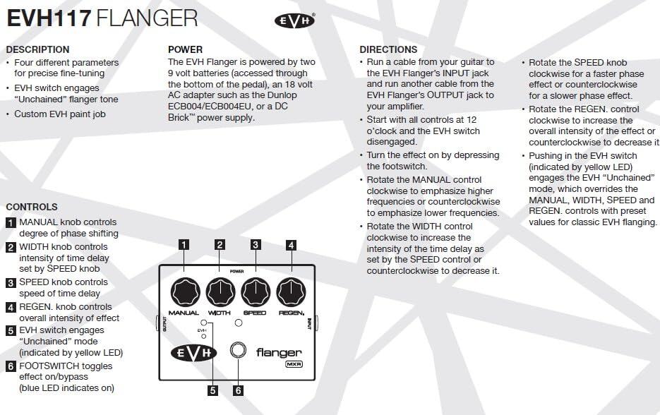 Pedal de Efectos para Guitarra Eléctrica MXR EVH117 Flanger - Imagen 8