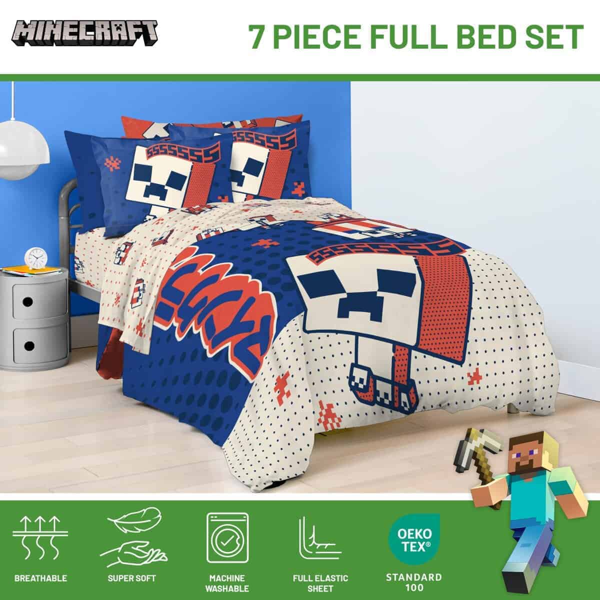 Set de Funda Nórdica Minecraft Creeper Jay Franco Tamaño - Imagen 5