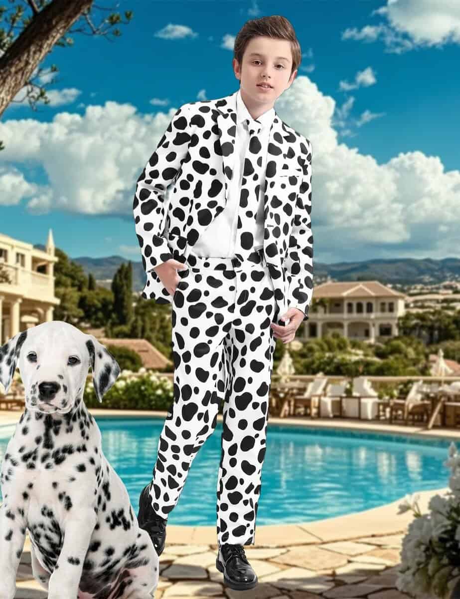Traje de Estampado Dálmata para Niños A&J DESIGN Disfraz de - Imagen 3