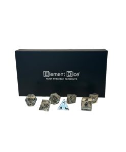 Set de Dados Poliédricos Element - Titanio y Resina