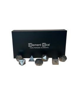 Set de dados poliédricos Element - Titanio sólido