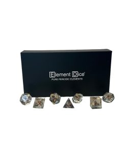 Set de Dados Poliédricos de Elemento - Cobre y Resina